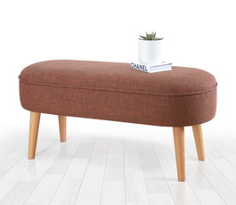Atelier Del Sofa Puf de Lino Rojo Claret